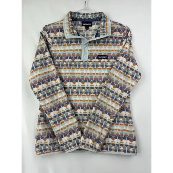 Patagonia Micro D Snap T Fleece Pullover Cedar Mesa Geometric Size Small - Picture 2 of 12